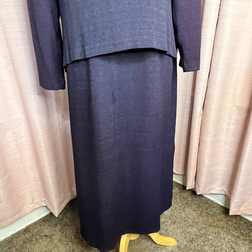 Vintage Piccalino Petite Patchwork Blazer & Skirt Set - Long Sleeve Jacket With - Picture 8 of 16